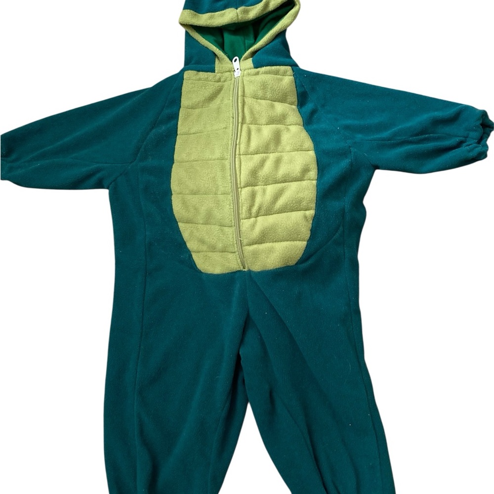 Green Dinosaur Halloween Costume Jumpsuit One Size Fits Most Small Children